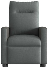Poltrona elevatória de massagens tecido cinzento-escuro