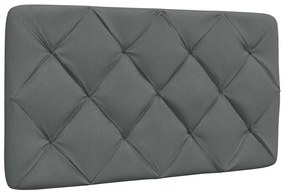 Estrutura de cama sem colchão 90x200 cm tecido cinzento-escuro