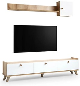 Móvel TV Sumer – Carvalho/Branco – 178x34,6x44,8 cm