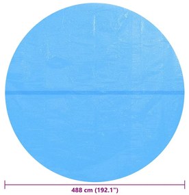 Cobertura de piscina redonda 488 cm PE azul