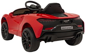 Carro elétrico para Crianças 12V 4x4 Mclaren Artura Rodas de EVA, Assento de couro Vermelho