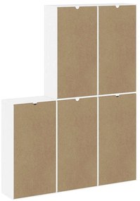 Móveis de apoio 5 pcs ODDA pinho de madeira maciça branco