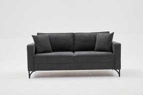 Sofá de 2 Lugares Berlin – Antracite – 180x83x91 cm