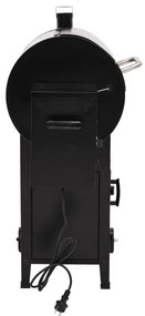 Grelhador a pellets com chaminé 104 cm ferro preto