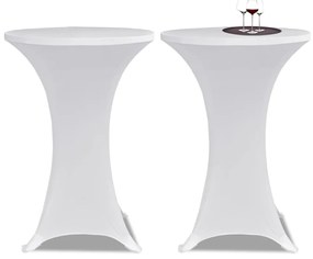 Capa para mesa de pé elástica Ø60 cm 4 pcs branco