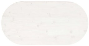 Tampo de mesa oval 100x50x2,5 cm madeira de pinho maciça branco