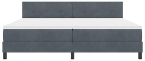 Cama Box Spring com Colchão vidaXL Cinza Escuro 200x200 cm Veludo