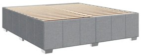 Cama com molas/colchão 180x200 cm tecido cinzento-claro