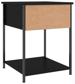 Mesas de cabeceira 2pcs 44x45x58 cm derivados de madeira preto