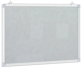 Quadro branco magnético 80x60x1,7 cm alumínio