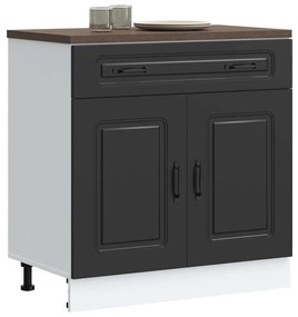 vidaXL Armário de cozinha baixo Kalmar madeira artificial preto