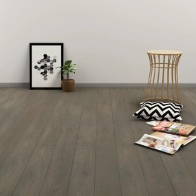 vidaXL Tábuas soalho auto-adesivas 4,46 m² 3mm PVC cinzento e castanho