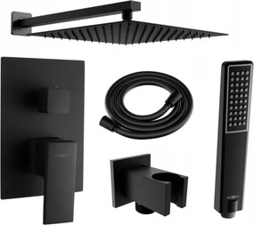 Mexen Uno DR72 conjunto de duche embutido, preto - 71435DR72-70