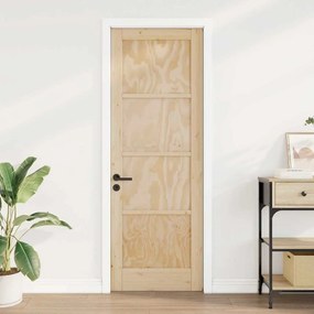 Porta Interior "ORKDAL" 73,5x211x4 cm Madeira Sólida de Pinho