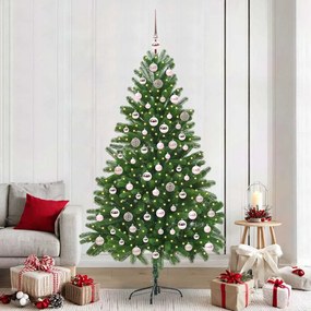 vidaXL Árvore de Natal com 300 LEDs com suporte Verde 210 cm PE