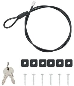 Cofre de Segurança Preto Metal Pequeno Fechaduras