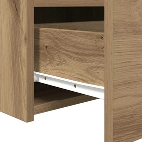 Camas de cabeceira vidaXL com luzes LED 2 pcs Carvalho Artisan 50x40x4