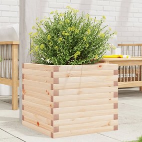 vidaXL Vaso/floreira de jardim 50x50x45,5 cm madeira de pinho maciça