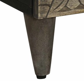 Aparador cinzento claro 60x33,5x75 cm madeira maciça manga