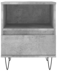 Mesas de cabeceira 2 pcs derivados de madeira cinzento cimento