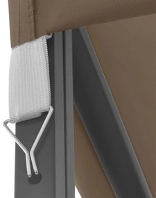 Gazebo 3x3 m cinzento-acastanhado