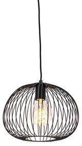 Candeeiro de suspensão design preto - Wire Dough Design