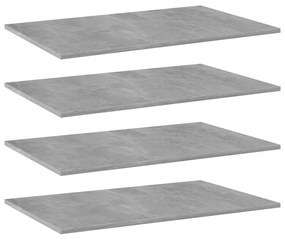 vidaXL Prateleiras estante 4 pcs 80x50x1,5cm contrapl. cinza cimento