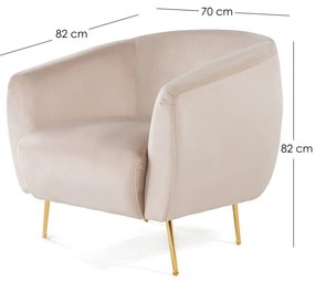 Cadeira Wing Eses – Bege – 70x82x82 cm