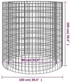 Braseira gabião Ø 100 cm ferro galvanizado