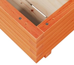Vaso/floreira de jardim 40x40x26,5 cm pinho maciço castanho mel