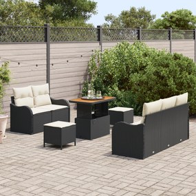 Conjunto de Sofá de Jardim vidaXL de 8 Peças com Almofadas Rattan Pret