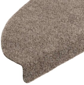 Tapetes de escada autoadesivos 5 pcs 65x21x4 cm agulhado creme