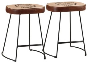 Bancos de bar 2 pcs 40x29,5x53 cm castanho-escuro