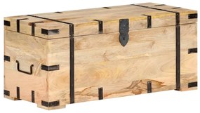vidaXL Baú 90x40x40 cm madeira de mangueira maciça