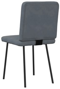 Cadeiras de jantar 2 pcs veludo cinzento-escuro