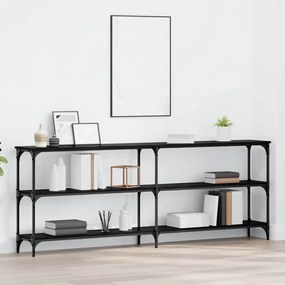 vidaXL Mesa de Console Carvalho Preto 200x29x75 cm Madeira Engenheirada