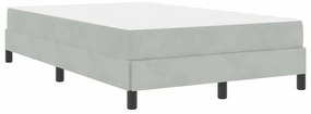 Cama box spring com colchão Cinzento-claro 120 x 200 cm Veludo