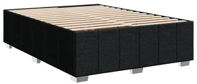 Cama com molas/colchão 160x200 cm tecido preto