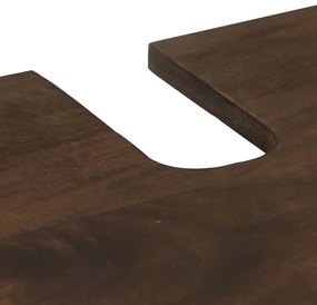 Conjunto de Móveis para Banheiro 3 pcs Castanho nozes