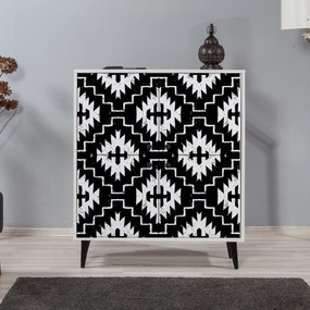 **** Armário Multiusos Multilux – Branco e Preto – 95x111x36 cm

**