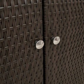 Armário de Armazenamento Castanho 100 x 36 x 102 cm de Rattan