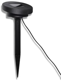 Candeeiros globo de jardim 3 pcs LED com estacas e painel solar