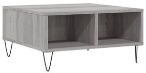 Mesa de centro 60x60x30 cm derivados de madeira cinzento sonoma