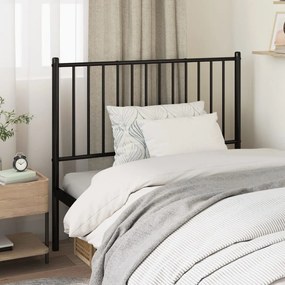 vidaXL Cabeceira de cama 100 cm metal preto