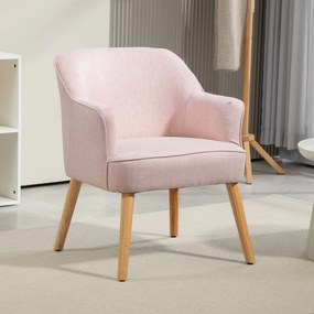 Poltrona Estilo Nórdico Poltrona para Sala de Estar Estofada em Linho