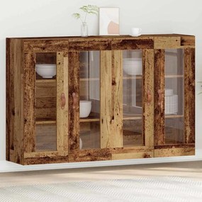 vidaXL Conjunto de Armários de Parede 2 peças Madeira Velha 69.5 x 34 x 90 cm Madeira de Engenharia