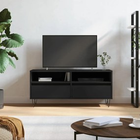 vidaXL Móvel de TV 100x34,5x44,5 cm derivados de madeira preto