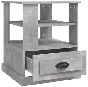 Mesa de apoio 50x50x60 cm derivados de madeira cinzento-cimento