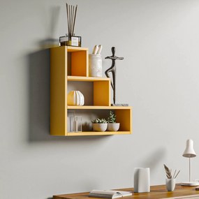 Prateleira de Parede Piramit – Amarela – 62x62x18 cm