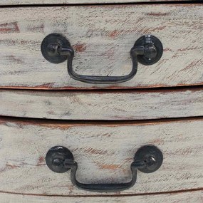 Mesa de cabeceira em madeira de mogno maciça 48x35x64 cm